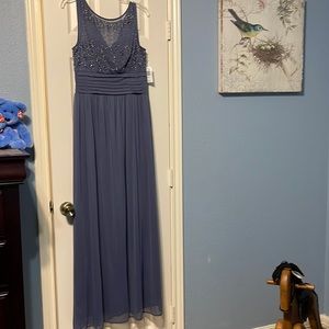 Jackie Jon New York Formal Dress Gray/Blue Size 10